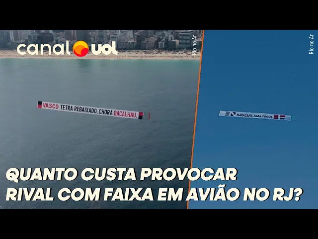 Provocação no ar: como é e quanto custa zombar dos rivais na orla do Rio