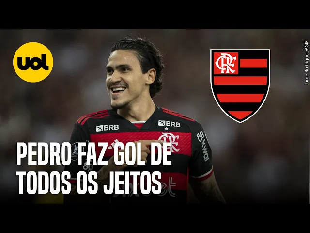 Peito, letra, canela: Pedro faz gol de tudo que é jeito no Flamengo