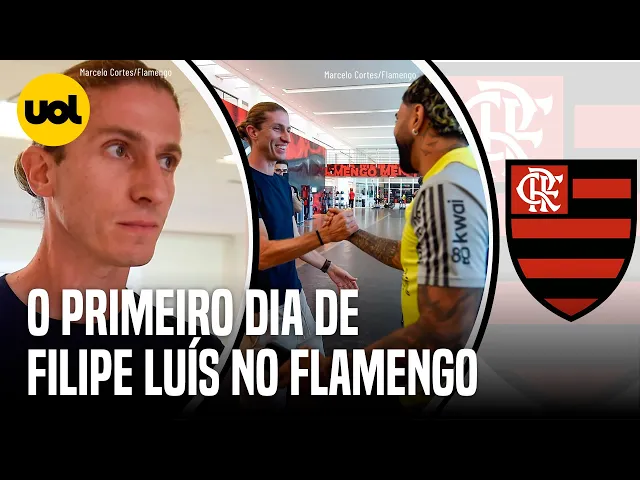 'Estreia' de Filipe Luís no Fla teve apelido, vídeos e corrida com atletas
