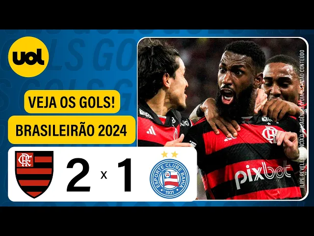 David Luiz faz no fim, Flamengo vence o Bahia e vira líder do Brasileirão