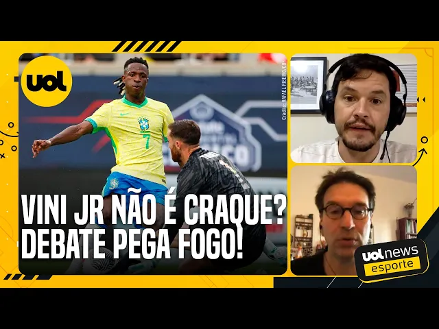 Vini Jr não é craque? Arnaldo Ribeiro e Rodrigo Mattos divergem em debate