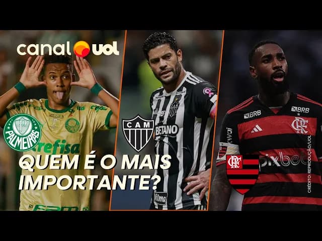 Quem é o melhor: Estêvão no Palmeiras, Hulk no Galo ou Gerson no Fla?