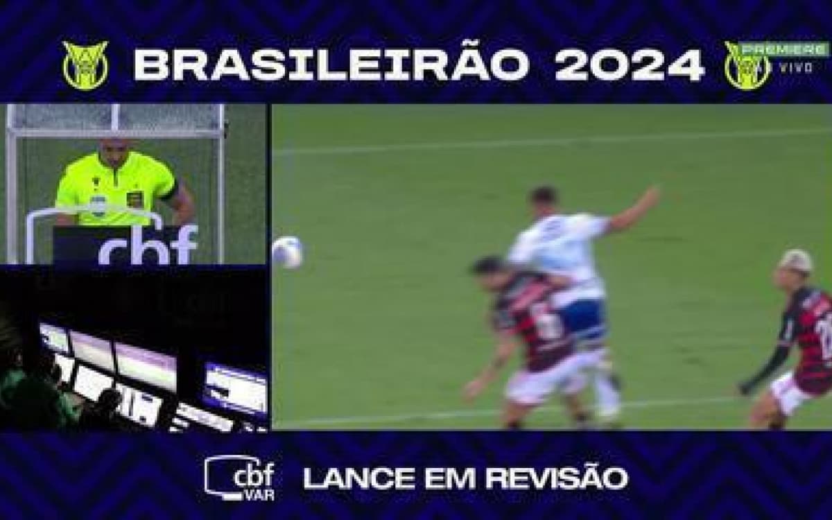 CBF divulga analise do VAR em pênalti para o Flamengo anulado contra o Cruzeiro