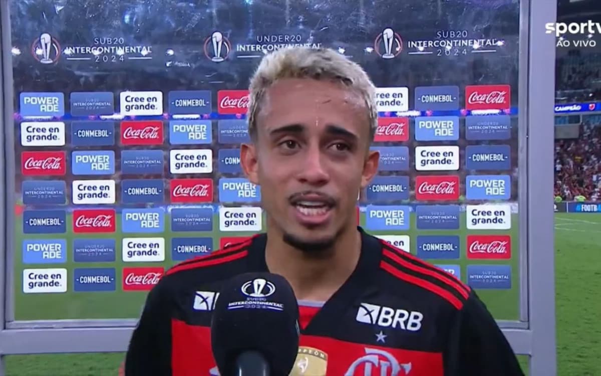 Intercontinental: Matheus Gonçalves, do Flamengo, vai às lágrimas após o título