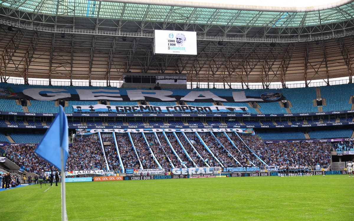 Arena do Grêmio terá capacidade ampliada para jogo contra o Flamengo