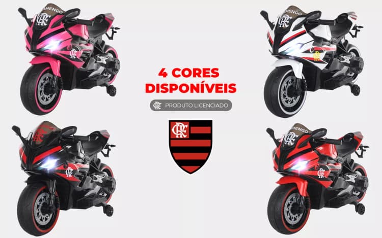Filhos de jogadores ganham motos elétricas do Flamengo pelo Dia das Crianças