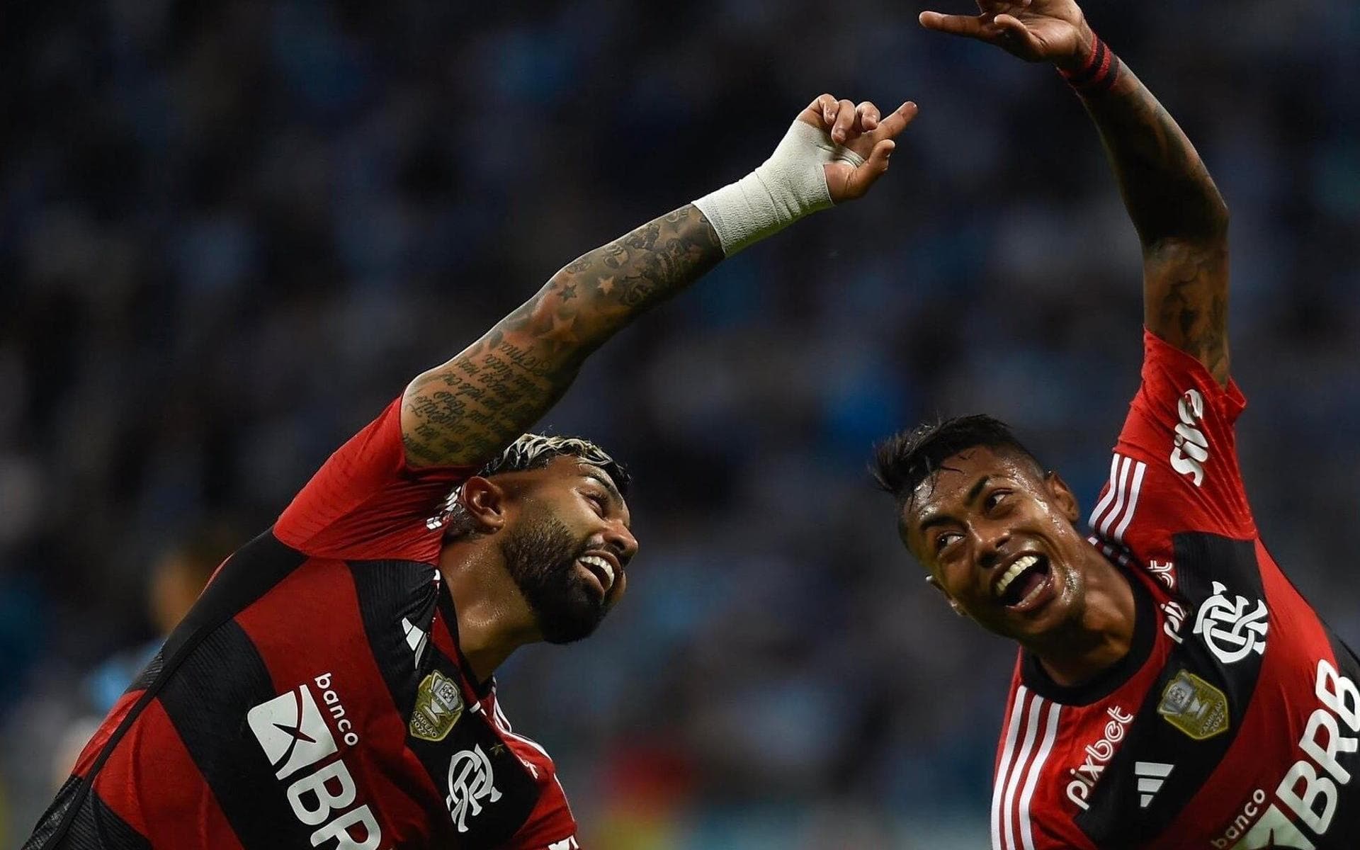 Dupla Gabigol e Bruno Henrique ostenta ótima retrospecto contra o Corinthians