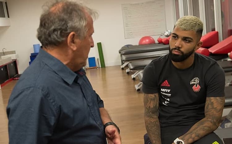 Zico dá suposta indireta a Landim após declaração do presidente do Flamengo sobre Gabigol; atacante responde post