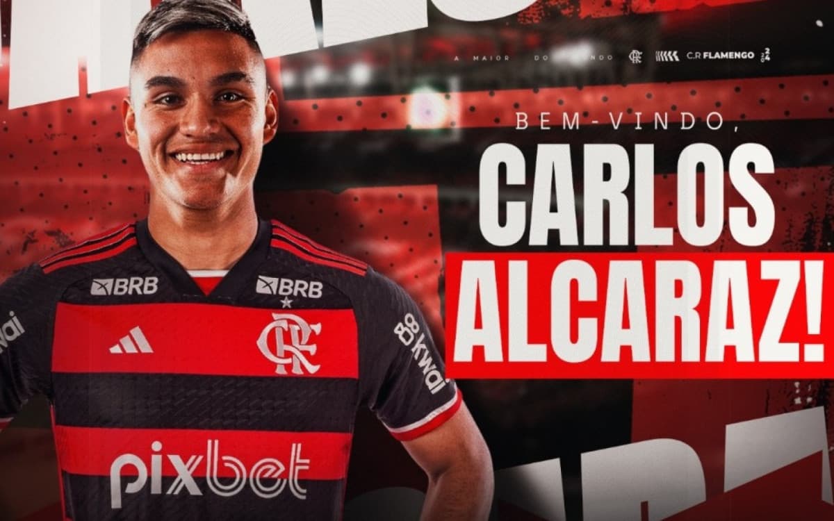 Flamengo anuncia a contratação de Carlos Alcaraz